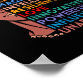 アムブラック女性アフリカ系アメリカ人ギフト黒史 ポスター (角)