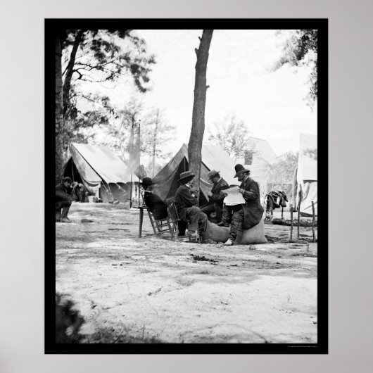 アムブロース・E・バーンサイド将軍とマシュー・ブレイディ将軍1863 ポスター (正面)