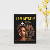 アムマイブラックガール魔法ブラックヒストリー月Afr カード (黄色い花)