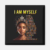 アムマイブラックガール魔法ブラックヒストリー月Afr マグネット (正面)