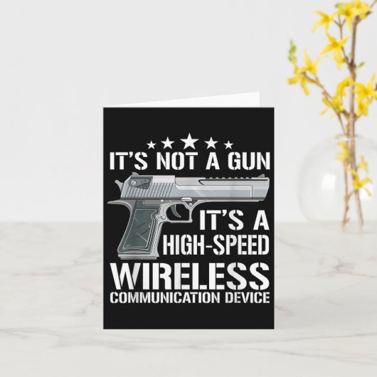 アムモおもしろいガンラバーズことわざガンオーナーギフトアイディア カード (黄色い花)