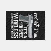 アムモおもしろいガンラバーズことわざガンオーナーギフトアイディア フリースブランケット (正面(横))