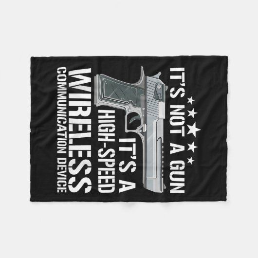 アムモおもしろいガンラバーズことわざガンオーナーギフトアイディア フリースブランケット (正面(横))