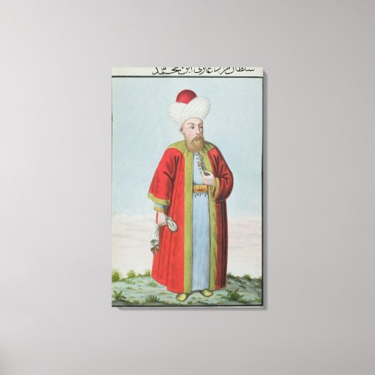 アムラス（ムラド） II (1404-51)スルタン1421-51，から キャンバスプリント (正面)