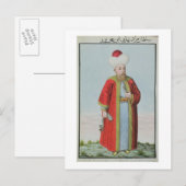 アムラス(ムラド) II (1404-51)スルタン1421-51,から ポストカード (正面/裏面)