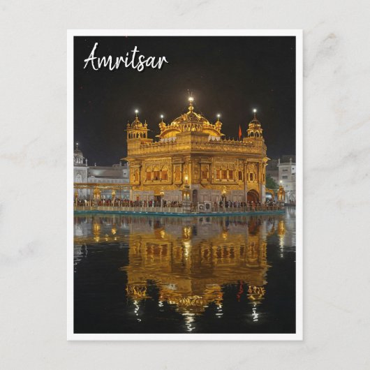 アムリトサーゴールデンテンプルインディアナイト ポストカード (正面)