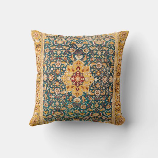 アムリトサーパンジャブノースウエストインディアンラグプリント クッション (裏面)