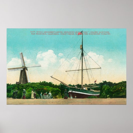 アムンセンの北極圏の眺め ポスター (正面)