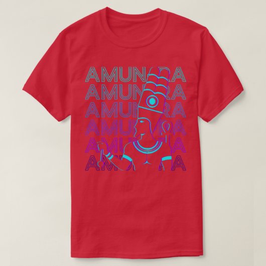 アムンラエジプト神アムンレ古代エジプトレトロA Tシャツ (デザイン正面)