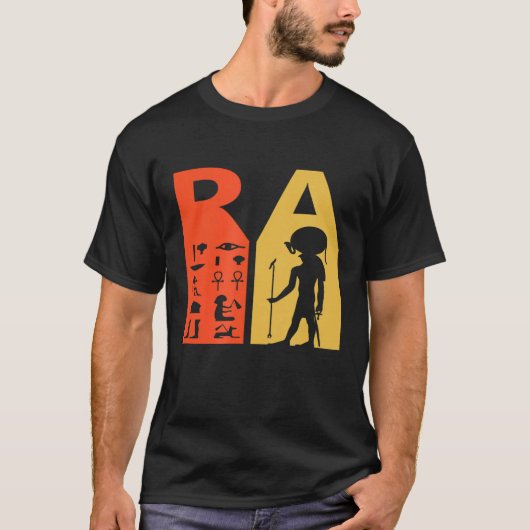 アムンラ古代エジプト太陽ラの神 Tシャツ (正面)