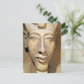 アムン寺院のアメニピス4世のバスト ポストカード (スタンド正面)