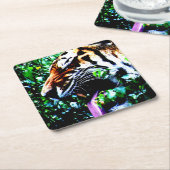 アムールタイガーのコースタクナ スクエアペーパーコースター (アングル)