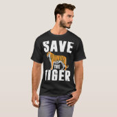 アムールタイガーケージ大きな猫大きな猫アジアンタイガー Tシャツ (正面フル)