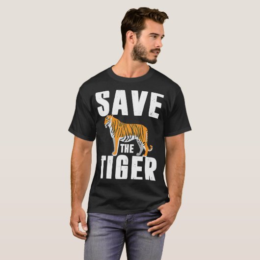 アムールタイガーケージ大きな猫大きな猫アジアンタイガー Tシャツ (正面フル)