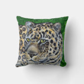 アムールヒョウの絵 クッション (裏面)