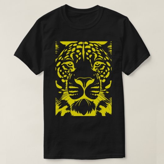 アムールヒョウ黄色 Tシャツ (デザイン正面)