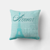 アムールブルーフランスのエッフェルタワー クッション (裏面)