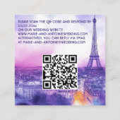 アムール エテルネルの小さな返信依頼カード エンクロージャーカード (裏面)