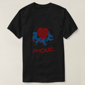 アムール・チェルブ ビンテージ レトロ ラブ デザイン Tシャツ