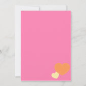 アムール ピンク＆オレンジ ブライダルシャワー 招待状 5 x 7 (裏面)