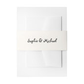 アムール |ヴィンテージフランスの手書きスクリプ結婚ト 招待状ベリーバンド (正面例)