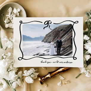 アムール 図解入りの、写真付きのボーフランスのドと写真結婚の サンキューカード