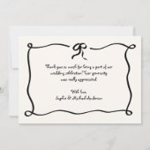 アムール |図解入りの、写真付きのボーフランスのドと写真結婚の サンキューカード (裏面)