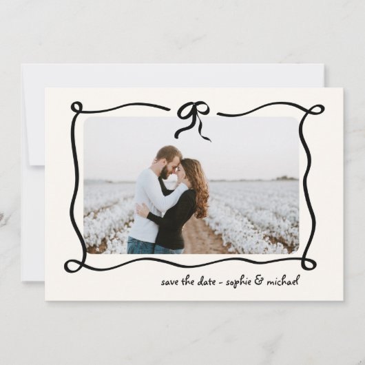 アムール |図解入りの、写真付きのボーフランスのドと写真結婚の セーブザデート (正面)