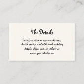 アムール |図解入りの、写真付きの手書き結婚の エンクロージャーカード (正面)