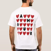 "アムール" 白Tシャツ Tシャツ (裏面)