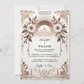 アム シンプル トрадиショナル マリッジ ヴァウ リニューアル ウェディング 招待状 (正面)