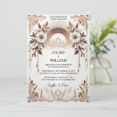 アム シンプル トрадиショナル マリッジ ヴァウ リニューアル ウェディング 招待状 (スタンド正面)