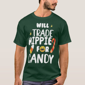 アメに合わせたハローにヒッピーおもしろいを交換する Tシャツ