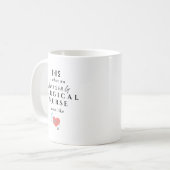 アメイジング外科ナース 個人名入り コーヒーマグカップ (正面左)