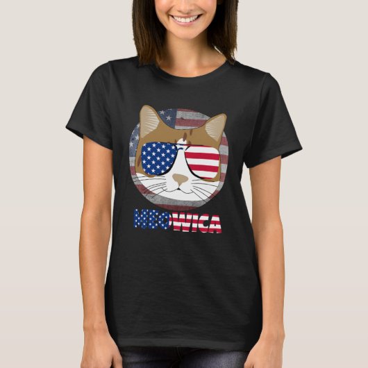 アメオヴィカキャットアメリカンニャー子猫かわいい子猫 Tシャツ (正面)