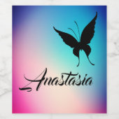 アメカッコいいージングRainbow Buterfly ワインラベル (シングルラベル)