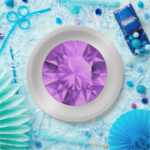 アメシストの紙皿 ペーパープレート (パーティー)