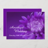 アメシストの結婚33周年パーティー招待状 招待状 (正面/裏面)