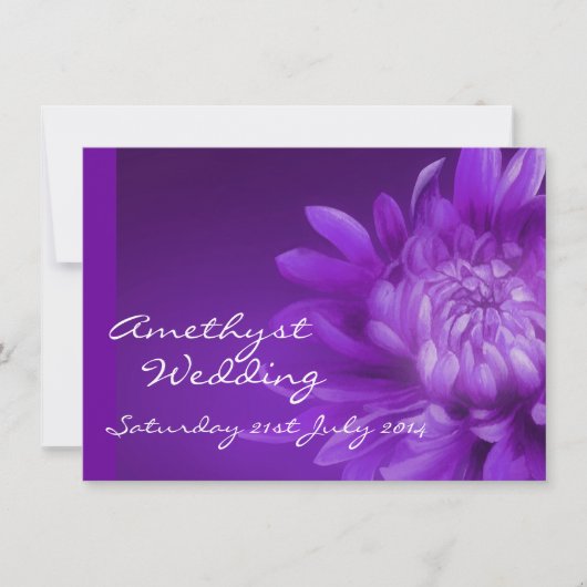 アメシストの結婚6周年パーティー招待状 招待状 (正面)