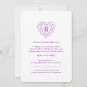 アメシストハートアニバーサリー6周年写真招待状 招待状 (裏面)