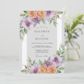 アメジストとアプリコットブロッサムの結婚式 招待状 (スタンド正面)