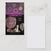 アメジストとヒーリングハート結晶の写真 名刺 (正面/裏面)