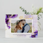 アメジストと金ゴールドグラム2写真 箔シーズンカード (立ち正面)