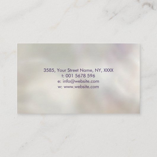 アメジストと金ゴールドトリプルムーン – 生命の木  名刺 (裏面)