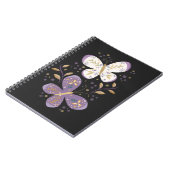 アメジストと金ゴールド蝶 ノートブック (左側)