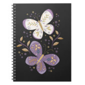 アメジストと金ゴールド蝶 ノートブック (正面)