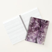 アメジストのクリスタル写真に名前 ノートブック (内部)