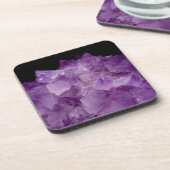 アメジストの切り開き石 コースター (左側)