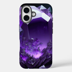 アメジストアウラファンタジーリッチパープルクリスタル iPhone 16ケース