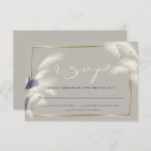 アメジストアンスリウムパンパスグラス 出欠カード (正面/裏面)